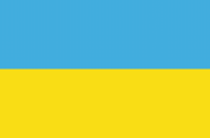 two equal horizontal bands of azure (top) and golden yellow represent grain fields under a blue sky