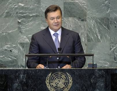 Viktor Janukovitsj i FN.